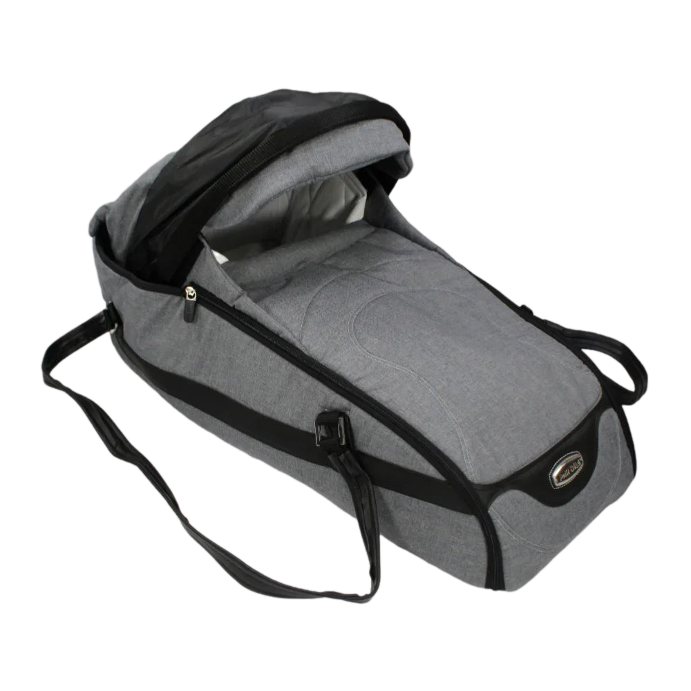 Petit Bebe Premium Carry Cot - Grey/Black