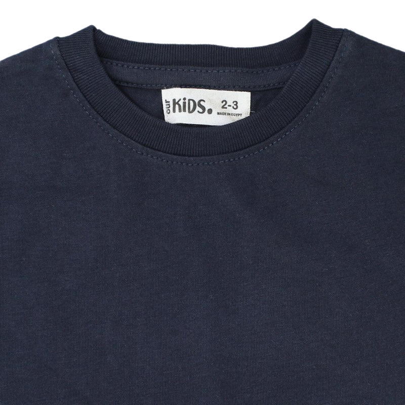 Unisex Plain Navy Short-Sleeved T-Shirt