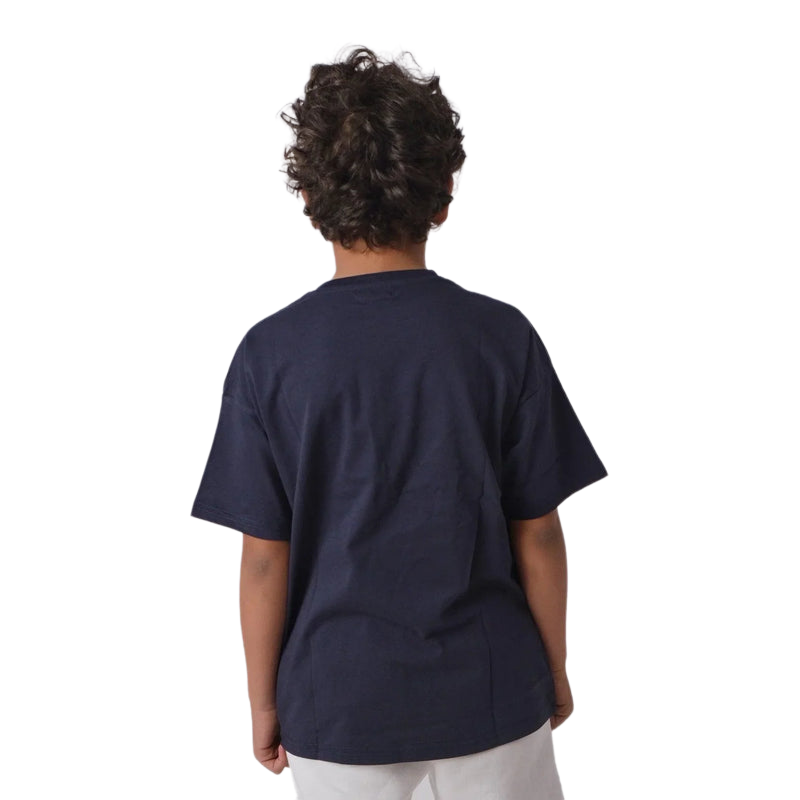 Unisex Plain Navy Short-Sleeved T-Shirt