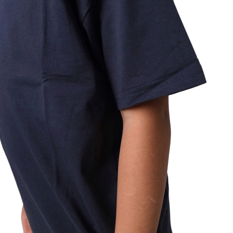 Unisex Plain Navy Short-Sleeved T-Shirt