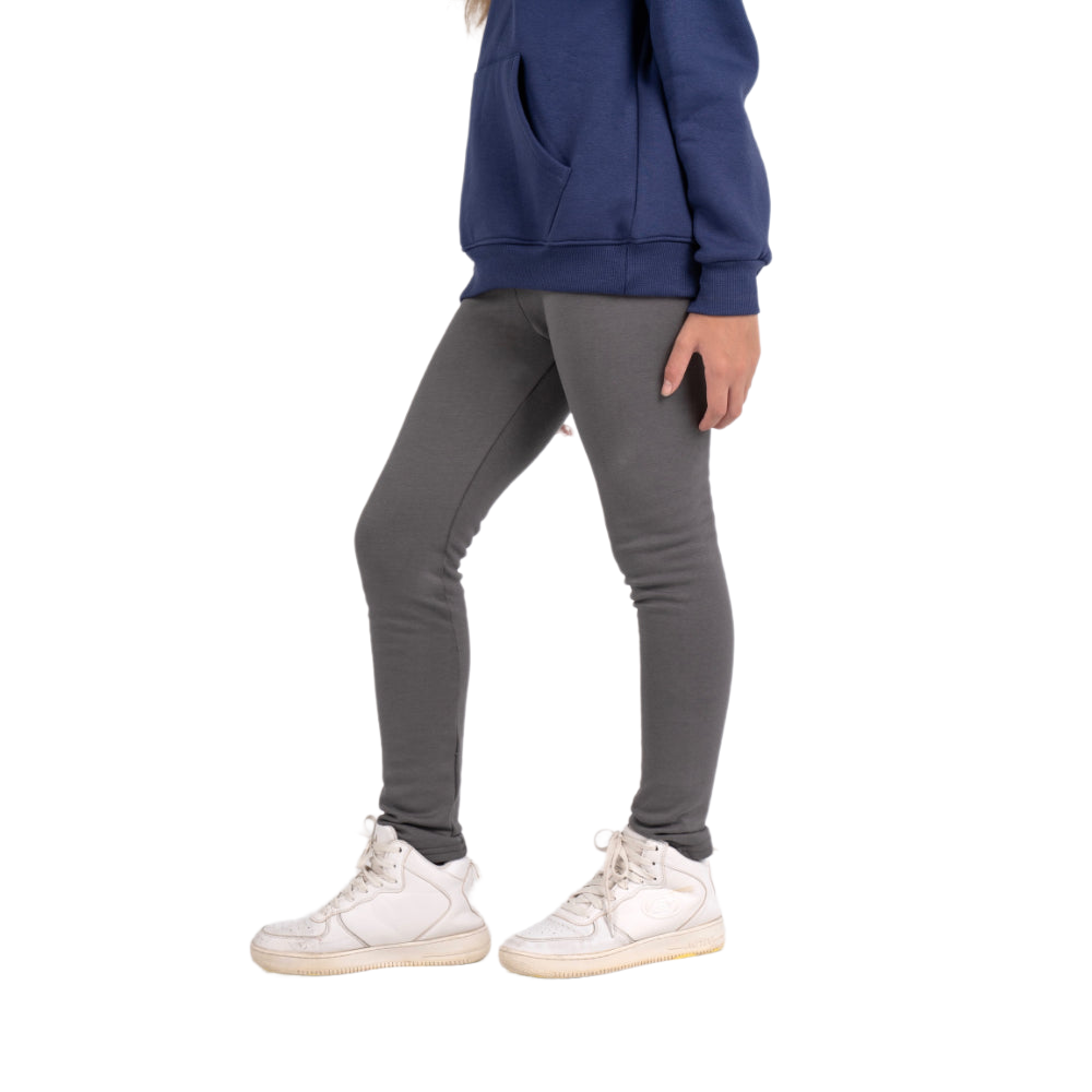 Girls Soft & Stretchy Everyday Leggings – Dark Grey