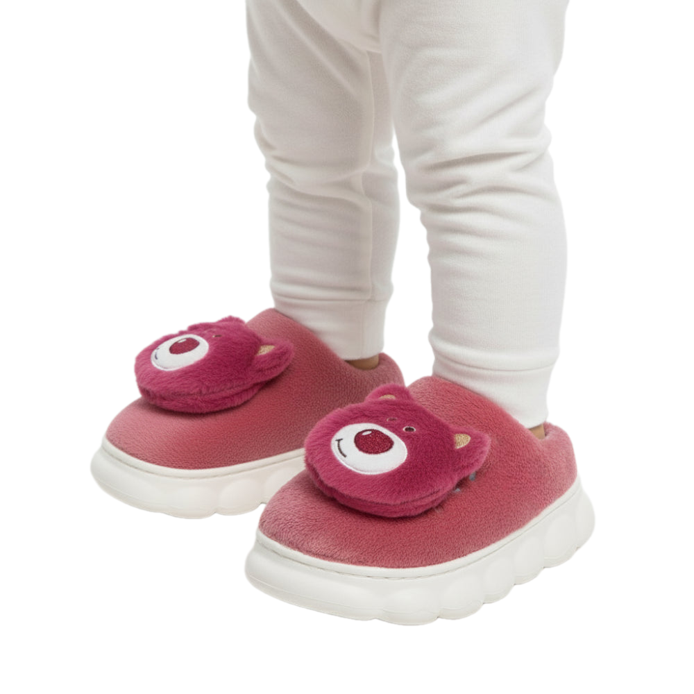 Women's Fur Slippers with Lotso Design