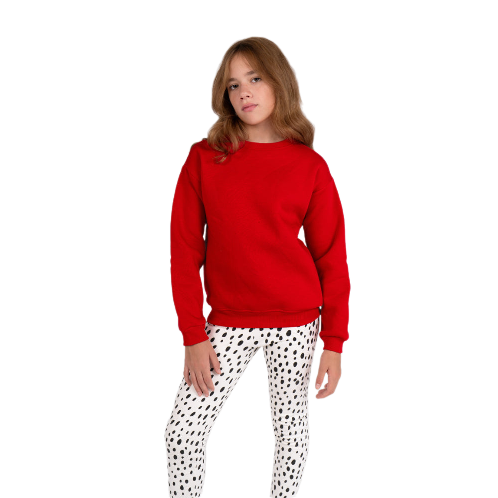 Girls Soft & Stylish Leggings – White with Dalmatian Dots