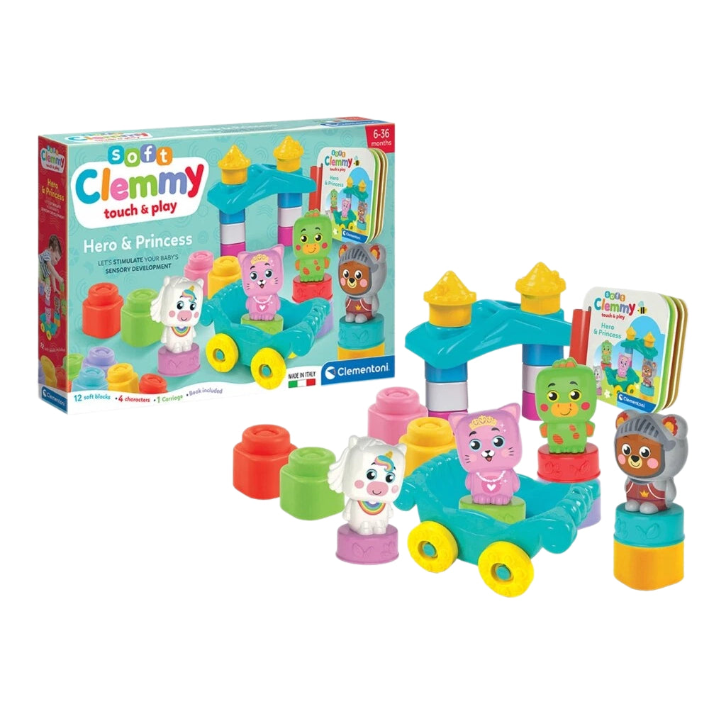 Clementoni Soft Clemmy Touch & Play Hero & Princess Baby Blocks
