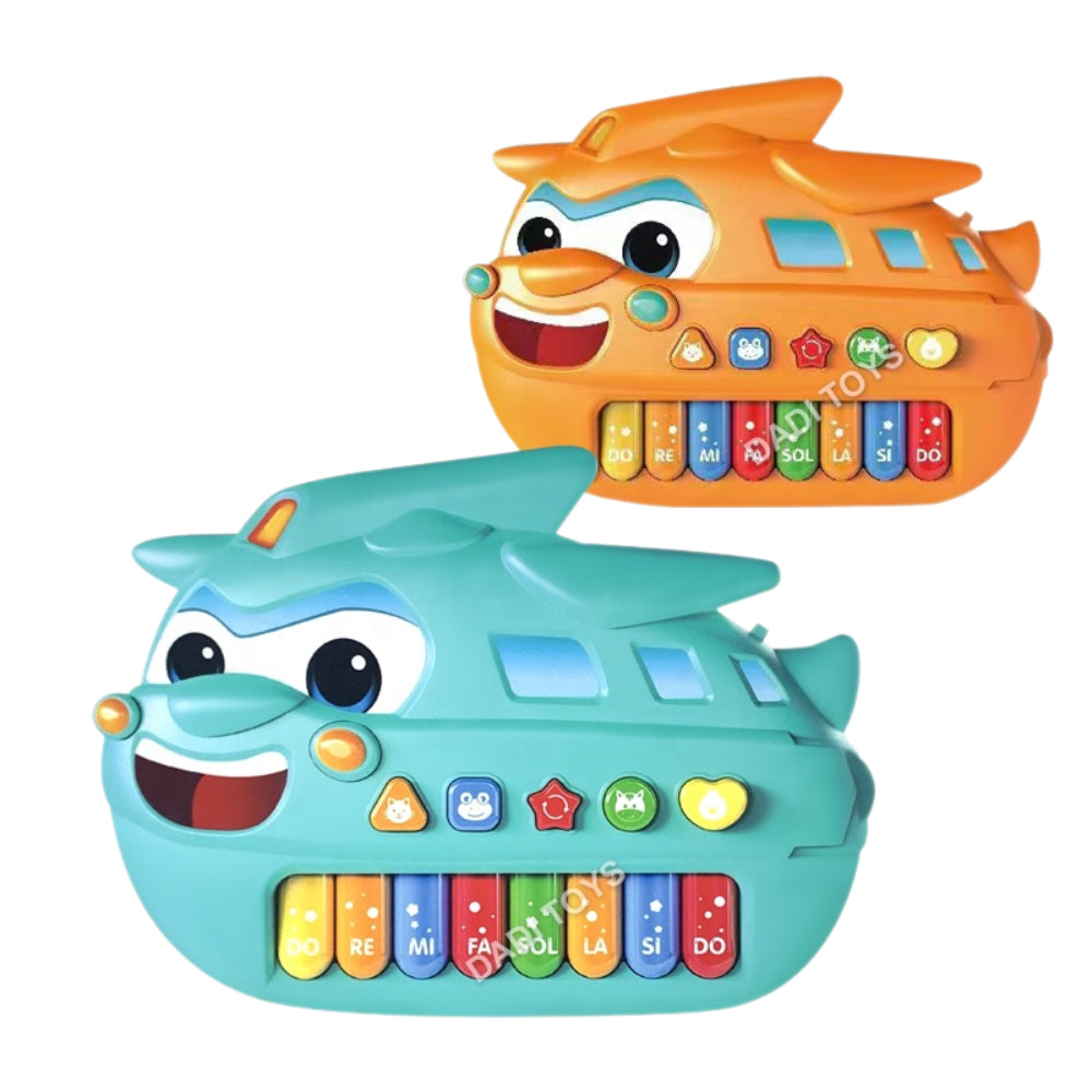Cartoon Plane Electronic Piano – Turquoise
