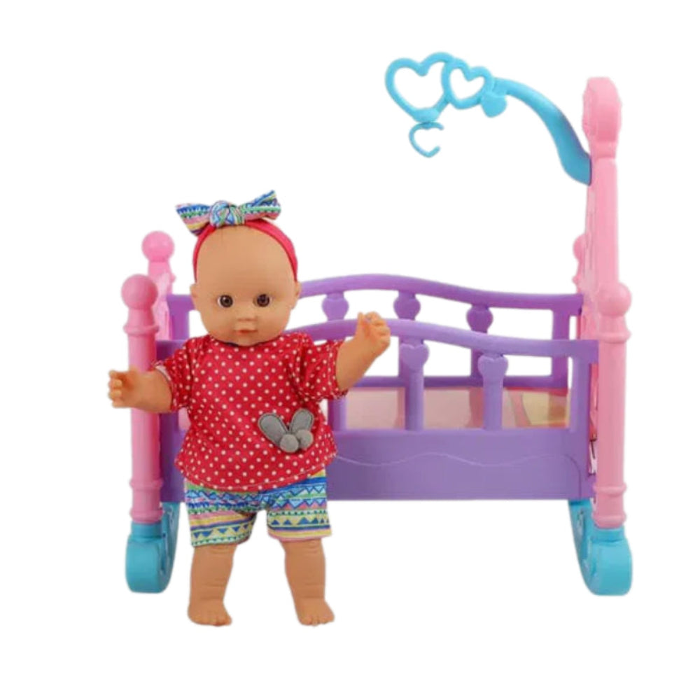 Baby Doll Playset with Rocking Bed - Toys - OKO