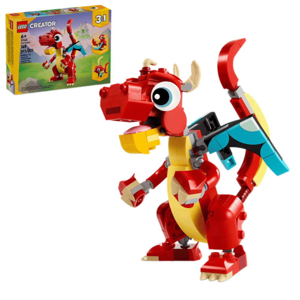 Lego Creator 3in1 Red Dragon Building Toy Set - Toys