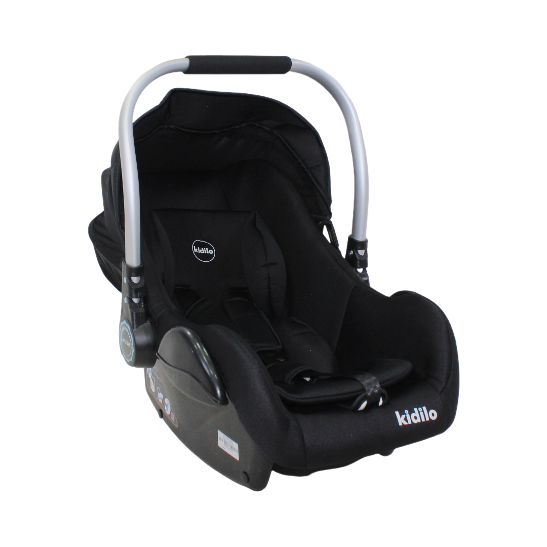 Kidilo 3‑in‑1 Baby Carry Cot, Car Seat, and Rocker – Black