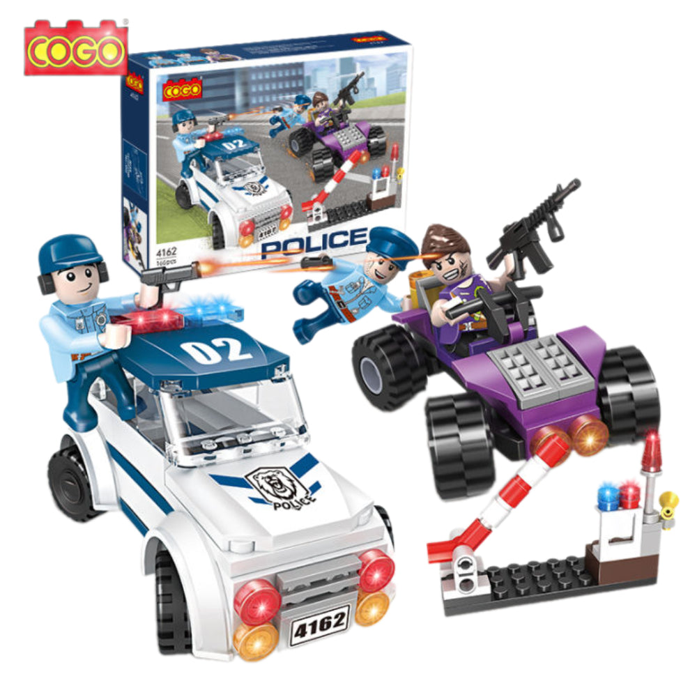 Cogo Police Chase Building Blocks Set – 166Pcs - Toys