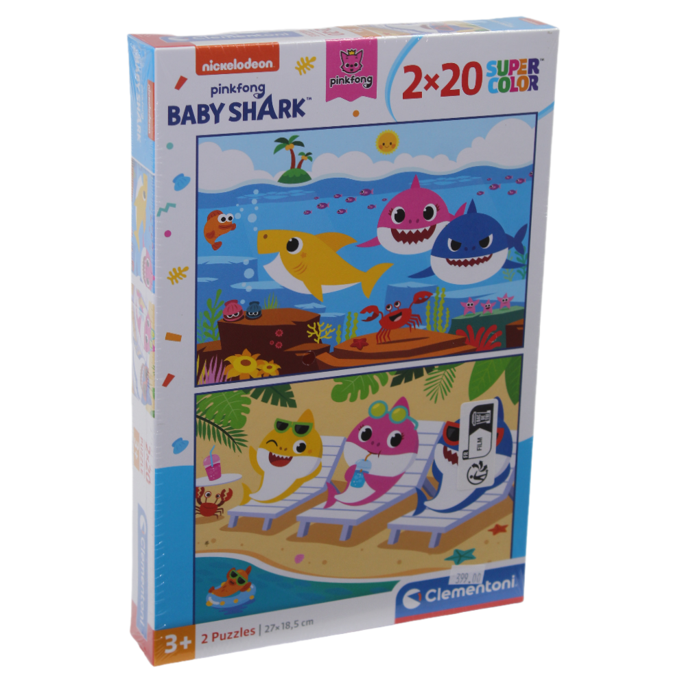 Clementoni Super Color 2 Baby Shark Puzzles – 2x20 Pcs