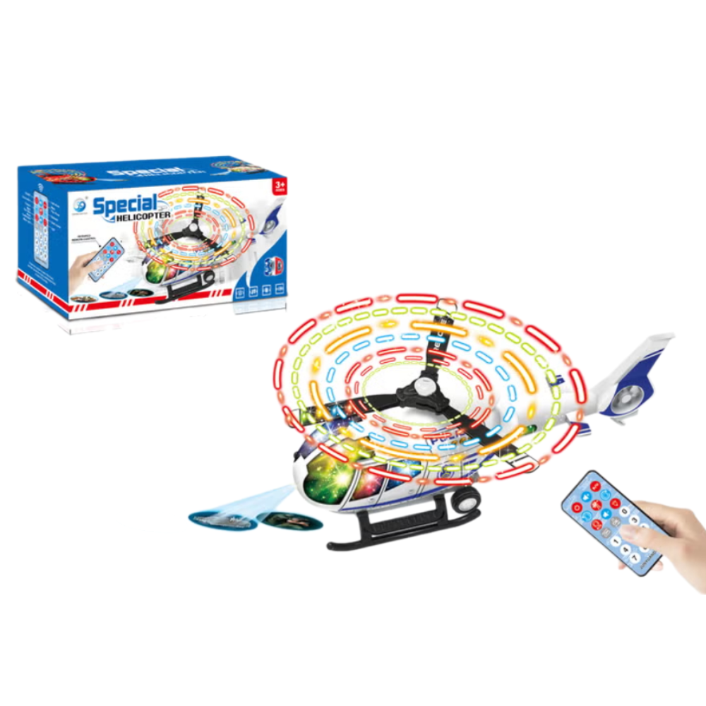 "Special Helicopter" Toy with Remote Control (Sound & Light) – Red - Toys - OKO