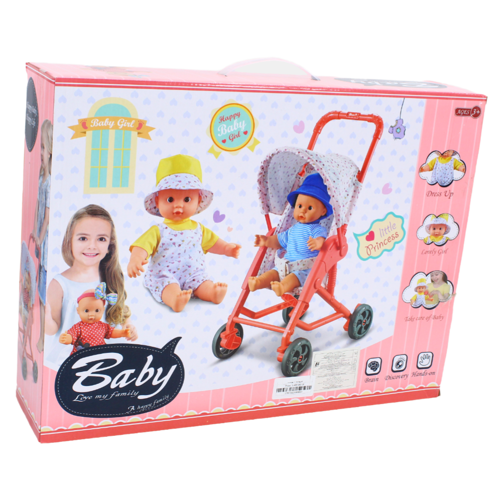 "Baby Love My Family" Doll Set with Stroller