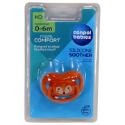 Canpol Babies Silicone Pacifier 0–6m – Orange (1 pc)