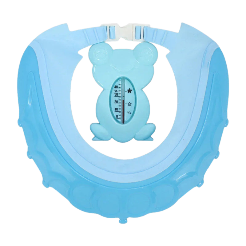 La Frutta Shower Cap and Bath Thermometer – Blue - Baby Essentials
