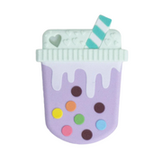 Safari Silicone Baby Teether 3m+ – Purple with Ice Cream Design