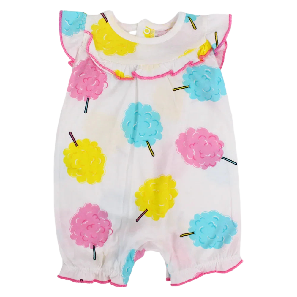 Baby Girls Cotton Sleeveless Ruffled Romper