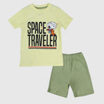 Snoopy Space Traveler Short-Sleeved Pajama - Ourkids - Rosso