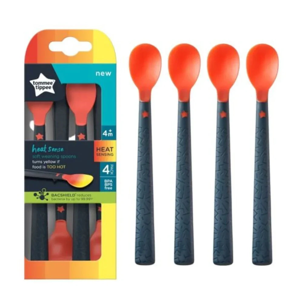Tommee Tippee Heat Sense Weaning Spoons - 4Pcs - Baby Essentials