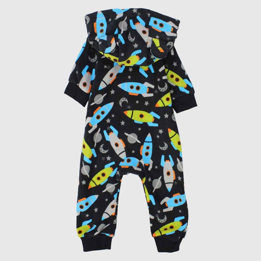 Space Hooded Footless Onesie - Ourkids - Carter's