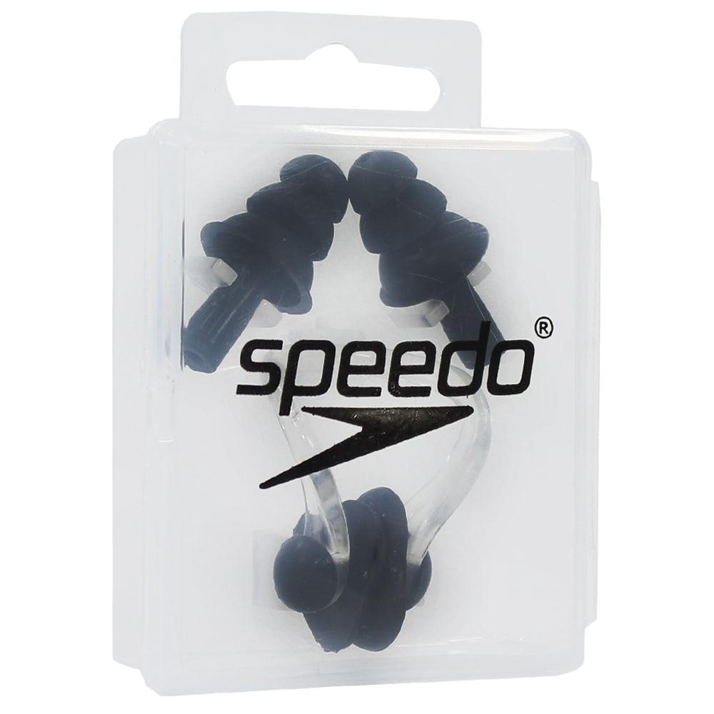 Speedo Swimming Diving Ear Plug + Nasal Splint Nose Clip Set (Black) - Ourkids - Speedo