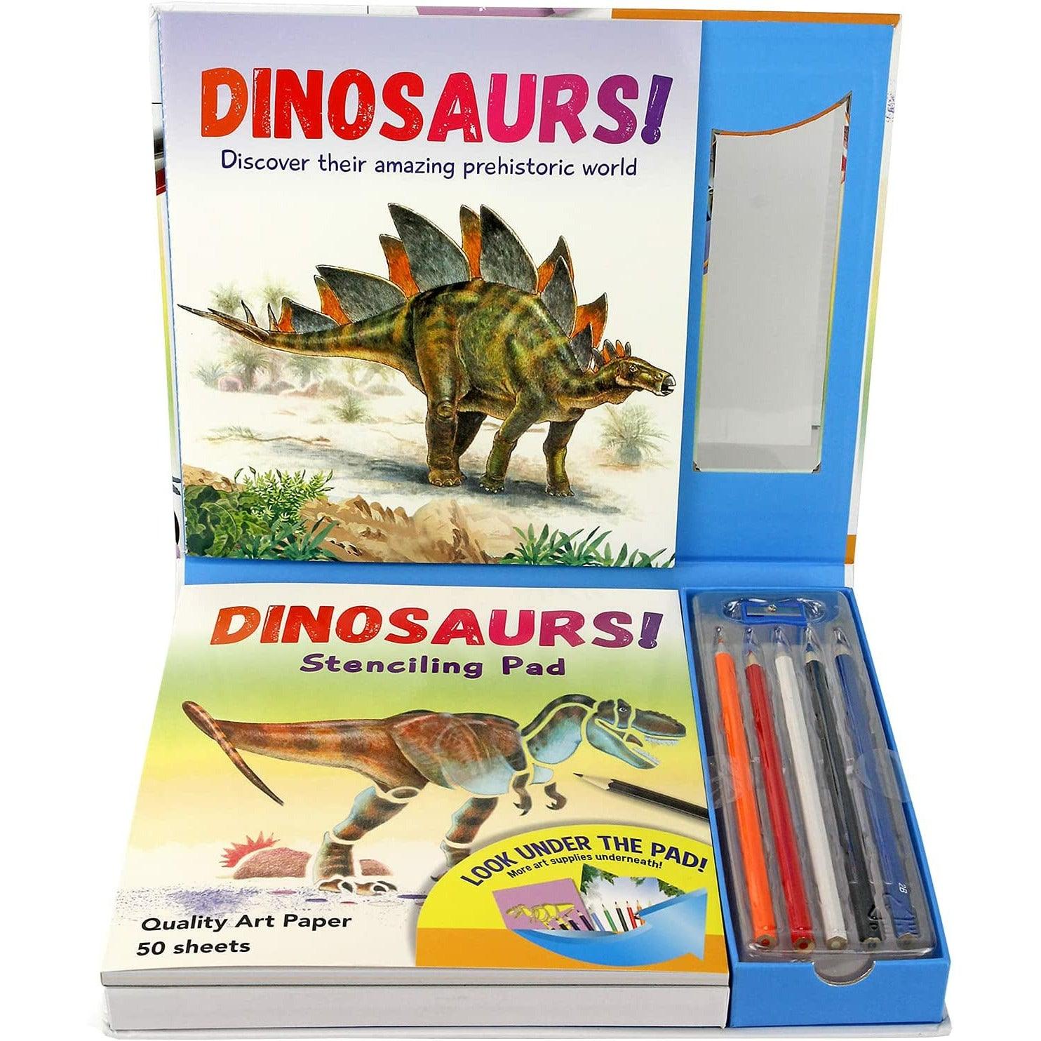 Spice Box Dinosaur Stencils Crafts - Ourkids - Spice Box