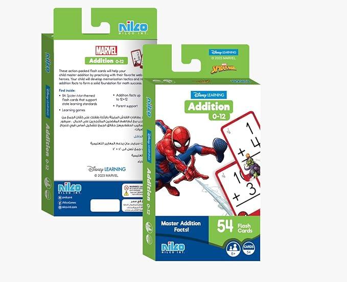 Spiderman Addition Flash Cards - Ourkids - Nilco