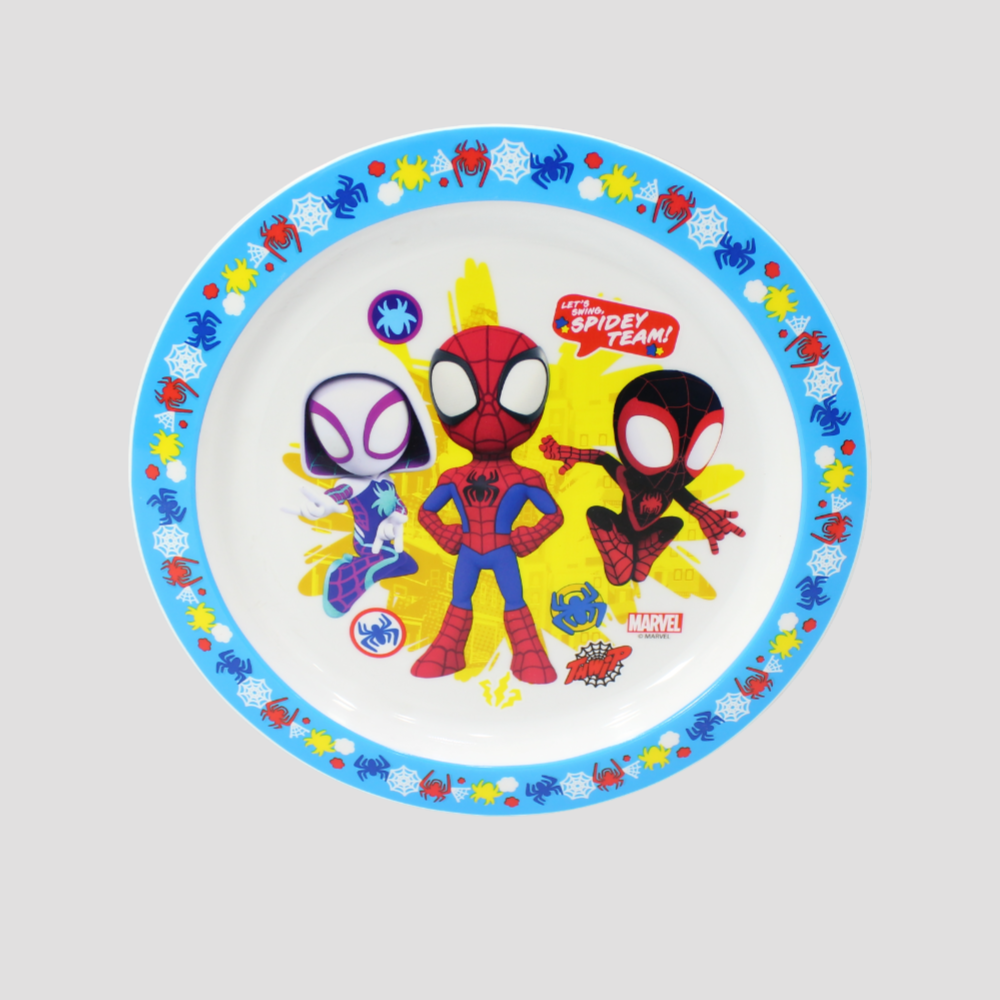 Spidey Team Plastic Microwavable Plate - Ourkids - Stor