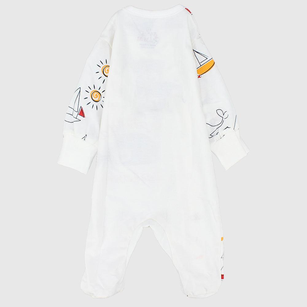 Splashing Whale Long-Sleeved Baby Footie - Ourkids - JOKY