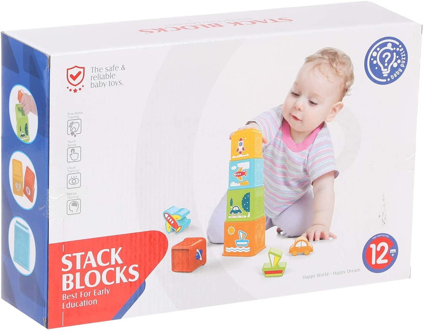 Stacking Blocks Set for Kids - 8 Pieces - Ourkids - Huanger