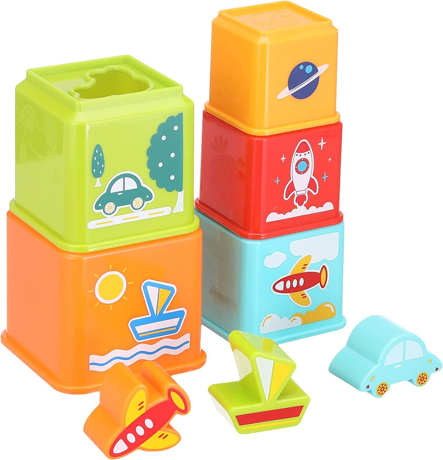 Stacking Blocks Set for Kids - 8 Pieces - Ourkids - Huanger