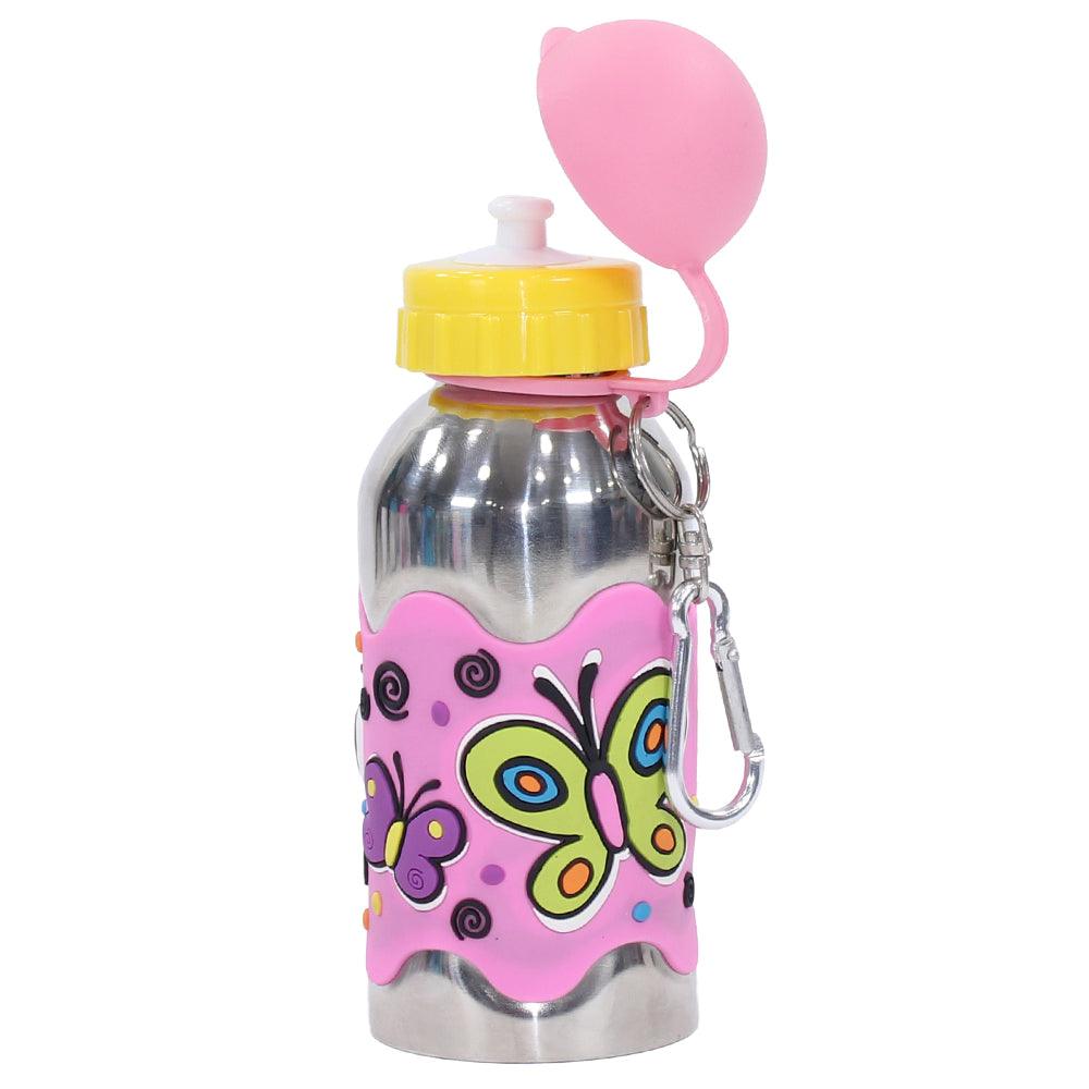 Stainless Steel Water Bottle 380ml (Butterflies) - Ourkids - OKO