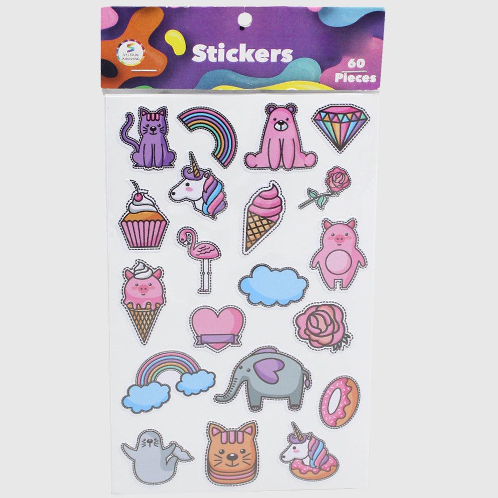 Stickers Pack - 60 Pieces (Unicorn) - Ourkids - Spectrum Publishing