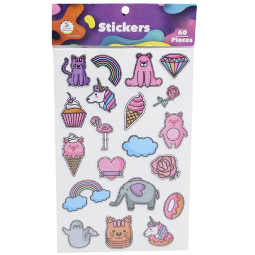 Stickers Pack - 60 Pieces (Unicorn)