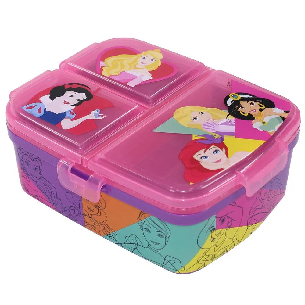 Stor Disney Princess XL Multi Compartment Rectangular Lunch Food Box Container - Ourkids - Stor