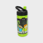 Stor Minecraft Sports Water Bottle with Straw and Built-in Handle 410ml - Ourkids - Stor