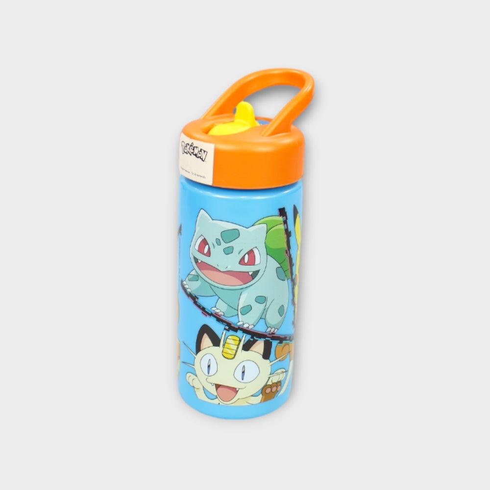 Stor Pokemon Sports Water Bottle with Straw and Built-in Handle 410ml - Ourkids - Stor
