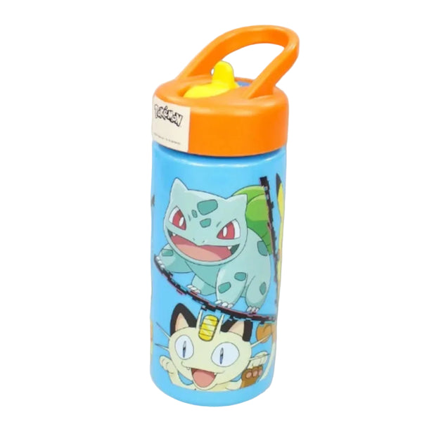 Stor Pokemon Sports Water Bottle with Straw and Built-in Handle 410ml - Ourkids - Stor