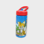 Stor Sonic The Hedgehog Sports Water Bottle with Straw and Built-in Handle 410ml - Ourkids - Stor