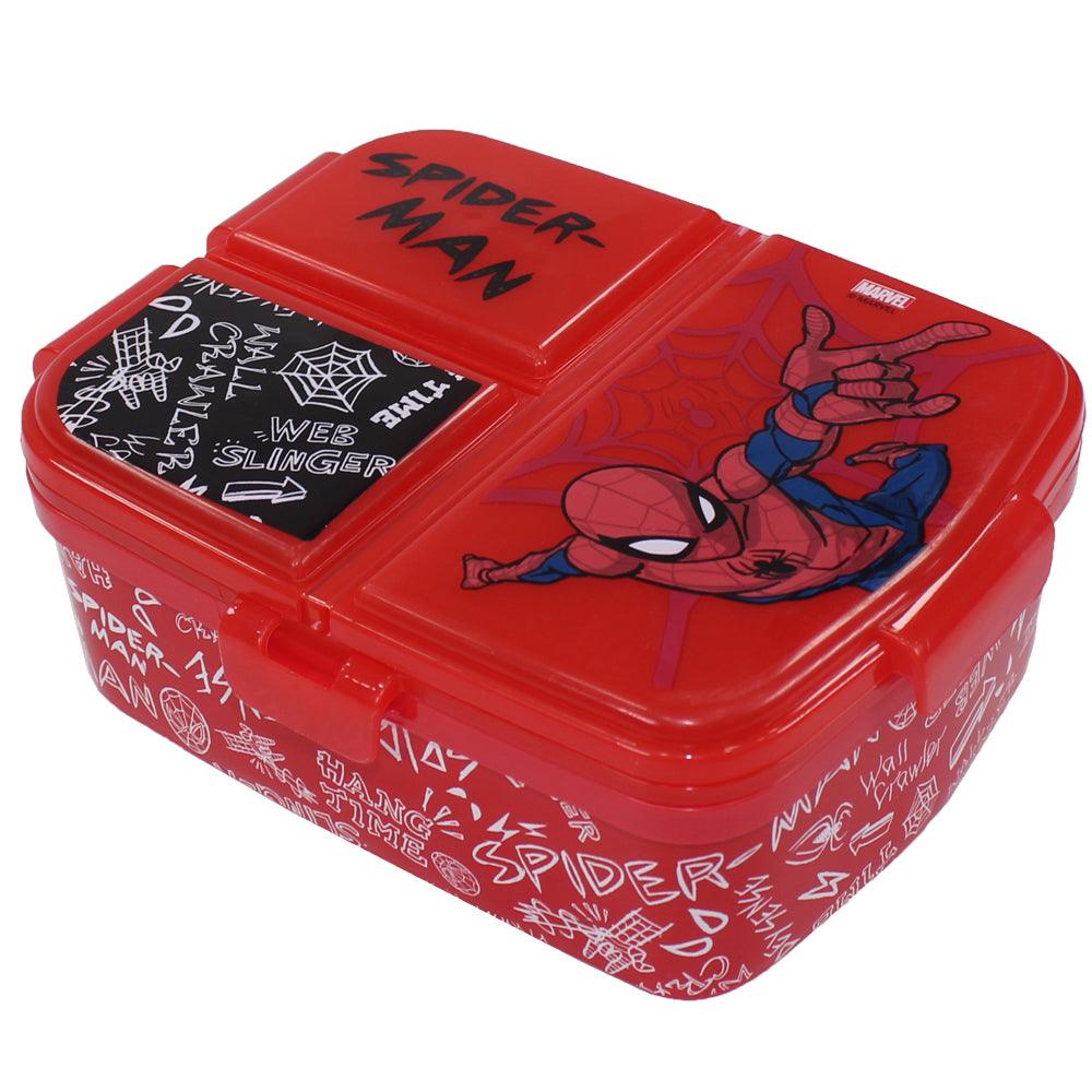 Stor Spiderman XL Multi Compartment Rectangular Lunch Food Box Container - Ourkids - Stor