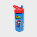 Stor Super Mario Sports Water Bottle with Straw and Built-in Handle 410ml - Ourkids - Stor