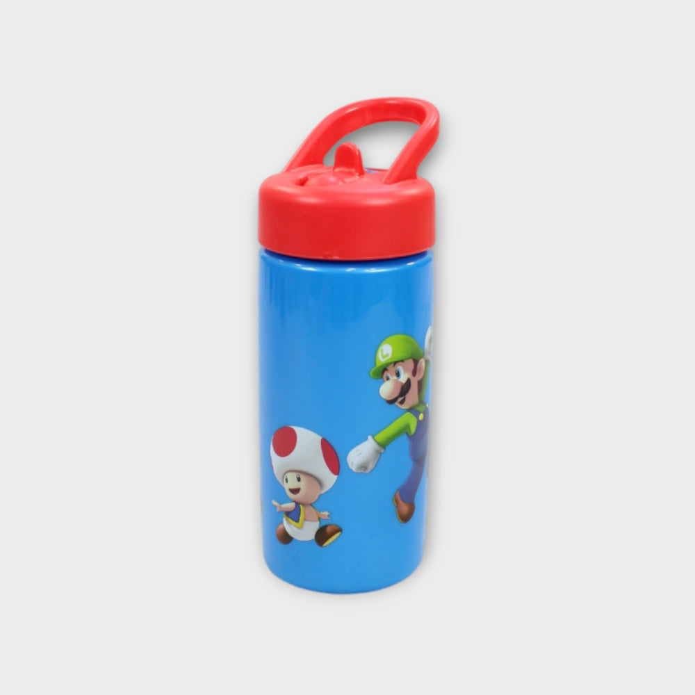 Stor Super Mario Sports Water Bottle with Straw and Built-in Handle 410ml - Ourkids - Stor
