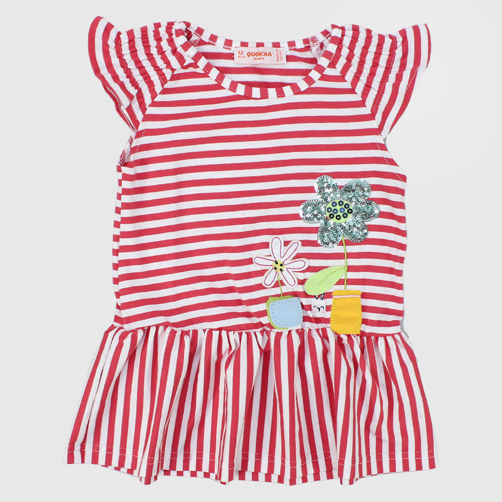 Striped Flowery Sleeveless Dress - Ourkids - Quokka