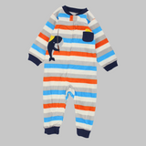 Striped Long-Sleeved Footless Onesie - Ourkids - Carter's