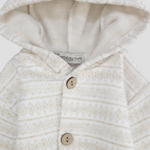 Striped Long-Sleeved Hooded Baby Footie - Ourkids - Berceau