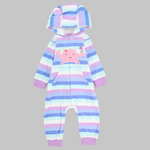 Striped Long-Sleeved Hooded Footless Onesie - Ourkids - Carter's