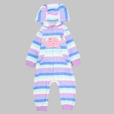 Striped Long-Sleeved Hooded Footless Onesie - Ourkids - Carter's