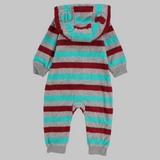 Striped Long-Sleeved Hooded Footless Onesie - Ourkids - Carter's