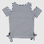 Striped Short-Sleeved T-Shirt - Ourkids - Pompelo