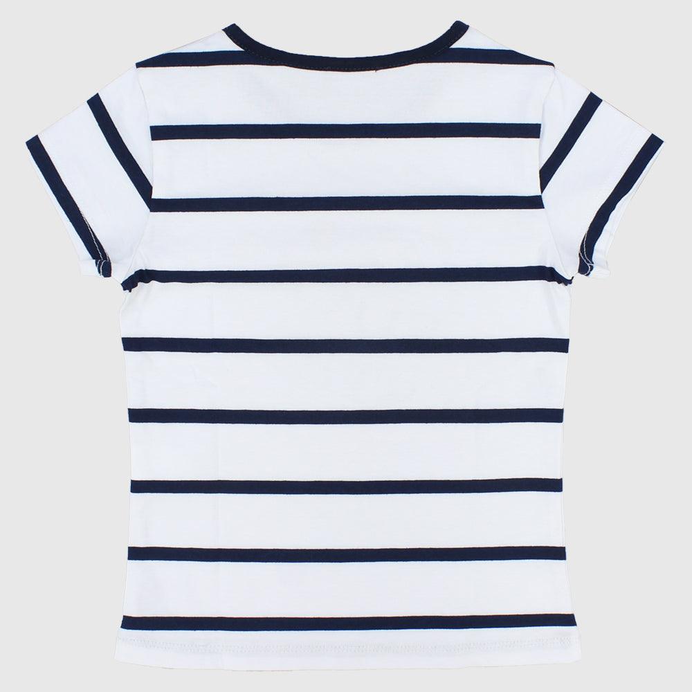 Striped Short-Sleeved T-Shirt - Ourkids - Pompelo