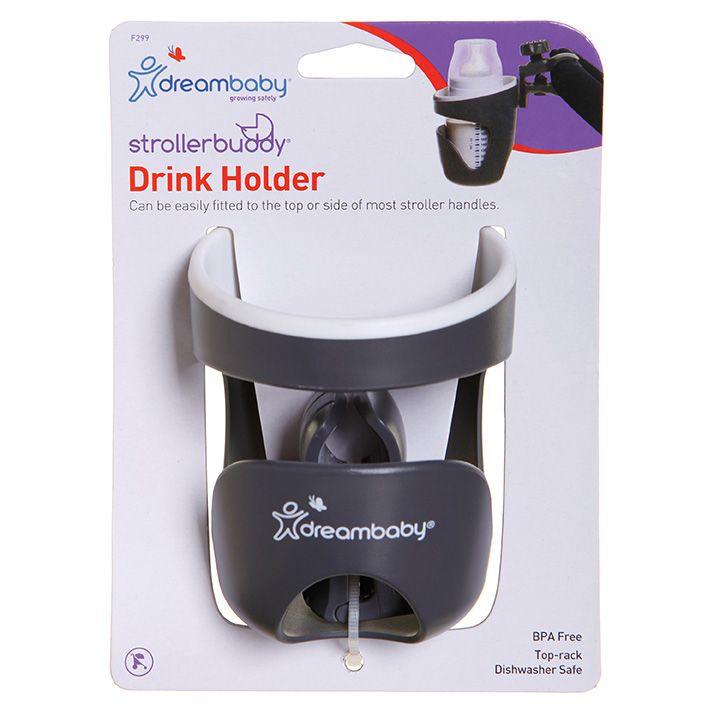 STROLLERBUDDY® DRINK HOLDER -GREY/CREAM TRIM - Ourkids - Dreambaby
